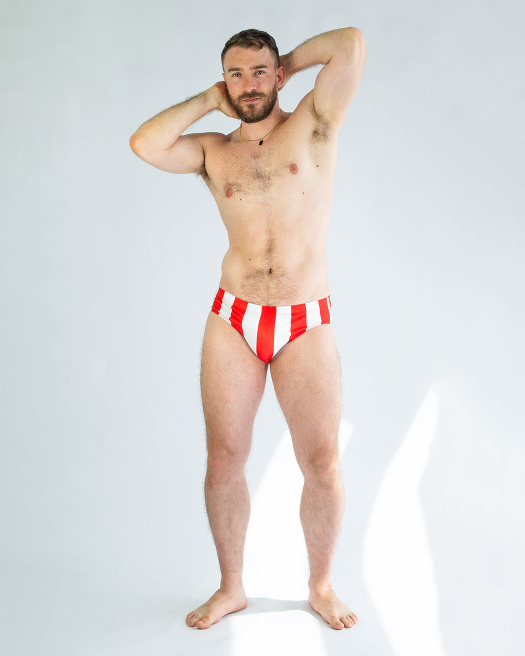 Red and White Swimsuit